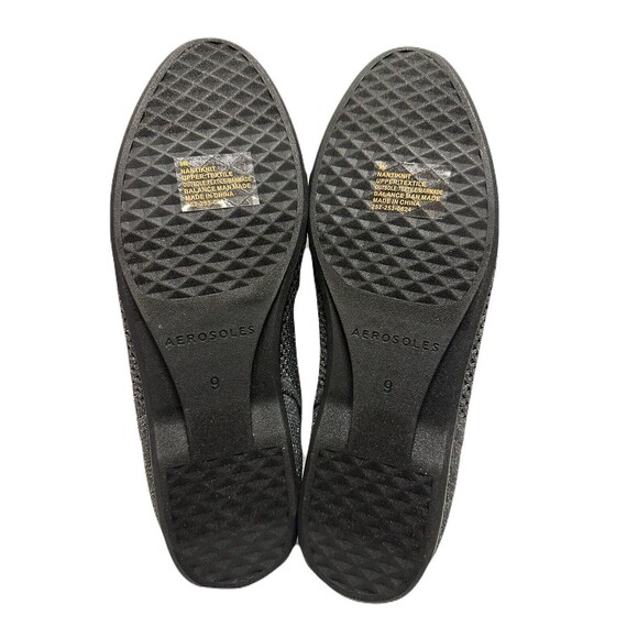 NEW Aerosoles Womens Size 9 Metallic Gunmetal Stretch Knit Loafers Slipper Flats - Picture 6 of 6
